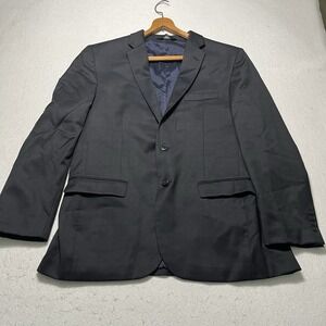 JOS. A.‎ BANK Blazer Mens 44R 100% Wool Traveler's Collection Slim Fit Charcoal
